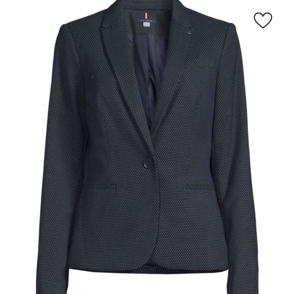 TOMMY HILFIGER SUIT Fitted Single-breasted Blazer w/ Matching Pants Sz 10 - Picture 2 of 16